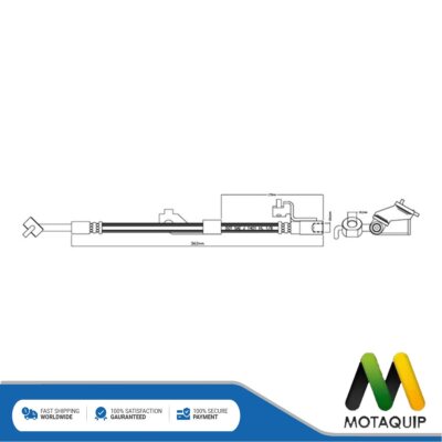 Fits Ford Escort 1995-2001 Brake Hose Front Left Motaquip 1075807 1041775
