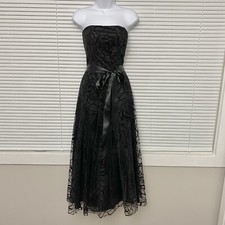 Vintage 90s Zum Zum strapless floral prom formal dress size 5/6