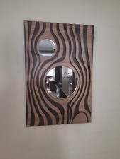 Mano Mobili Legno Muro Arte Doppio Specchi Design Arredo Casa Regalo Vintage