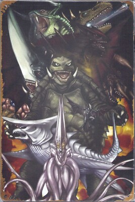 Gamera Kaiju Movie Tin Metal Sign