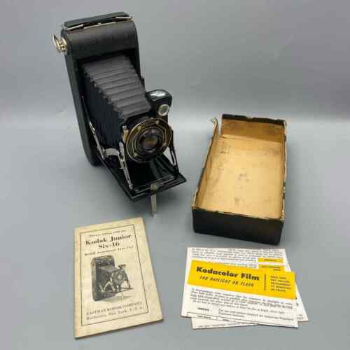 Vintage Kodak Junior Six-16 Camera Anastigmat Lens F6.3 + Manual AS IS Untested - Picture 1 of 14
