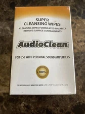 AudioClean Super Cleansing Wipes, 30 Individually Wrapped Wipes