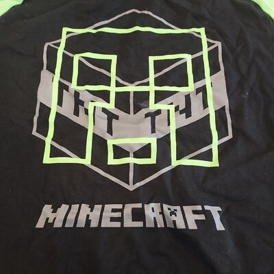Maglietta Ufficiale Minecraft - Logo Nero, Cotone Comfort