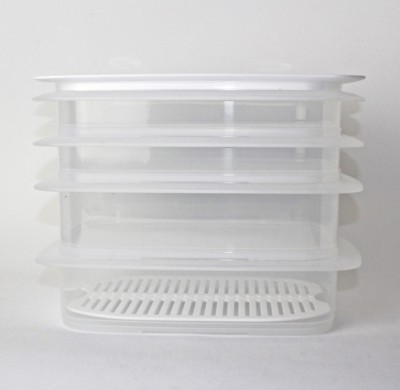 TUPPERWARE Cool`N Fresh 2x700ml+2x 1,5L Behälter+1x Gitter+1x Klimadeckel weiß