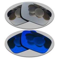 Silver Deep Blue Replacement Lenses For-Spy Optic Dirk Polarized Anti-Scratch