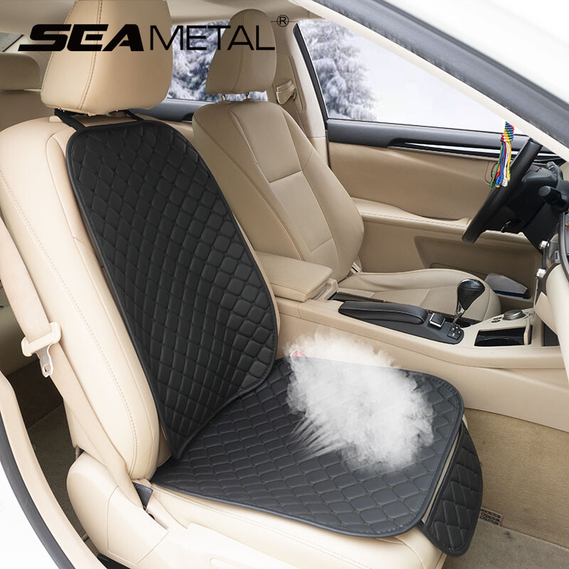 Car Seat Cover with Backrest Pad PU Leather Auto Front Seat Protector Universal-image