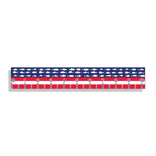 USA Fish Ruler Sticker Measuring Tape Measure Fishing Decal Boat Rod