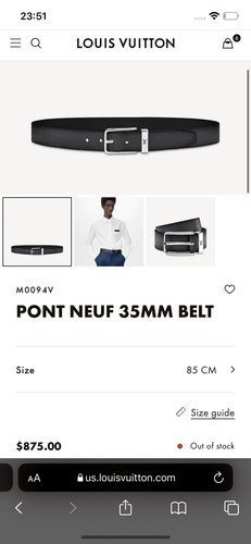 louis vuittons belt men - Picture 2 of 5