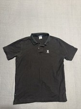Psycho Bunny Men's 100 Pima Cotton Polo Shirt Size 6 Large Black
