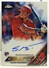 Socrates Brito 2016 Topps Chrome Rookie Card RC on-card Autograph Auto - D-Backs
