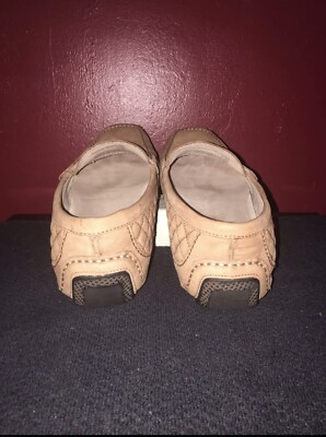 Andrew Marc Beige Leather Loafer Driving Shoes Mens US Size  display picture 2