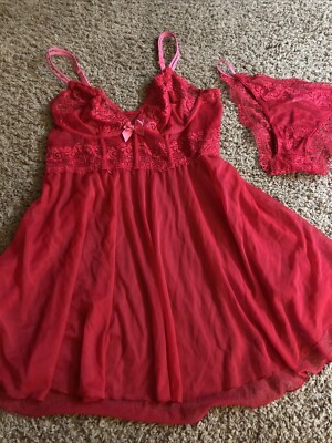 DKNY Lingerie Red Night Gown Medium M Sleep NWOT Womens PJs NEW