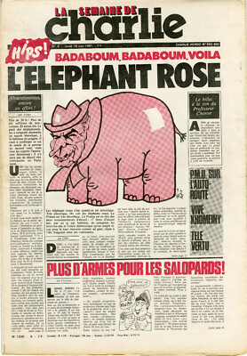 ''LA WEEK DE CHARLIE Nr. 6 vom 18.6.1981'' Gébé: L'ELEPHANT ROSE