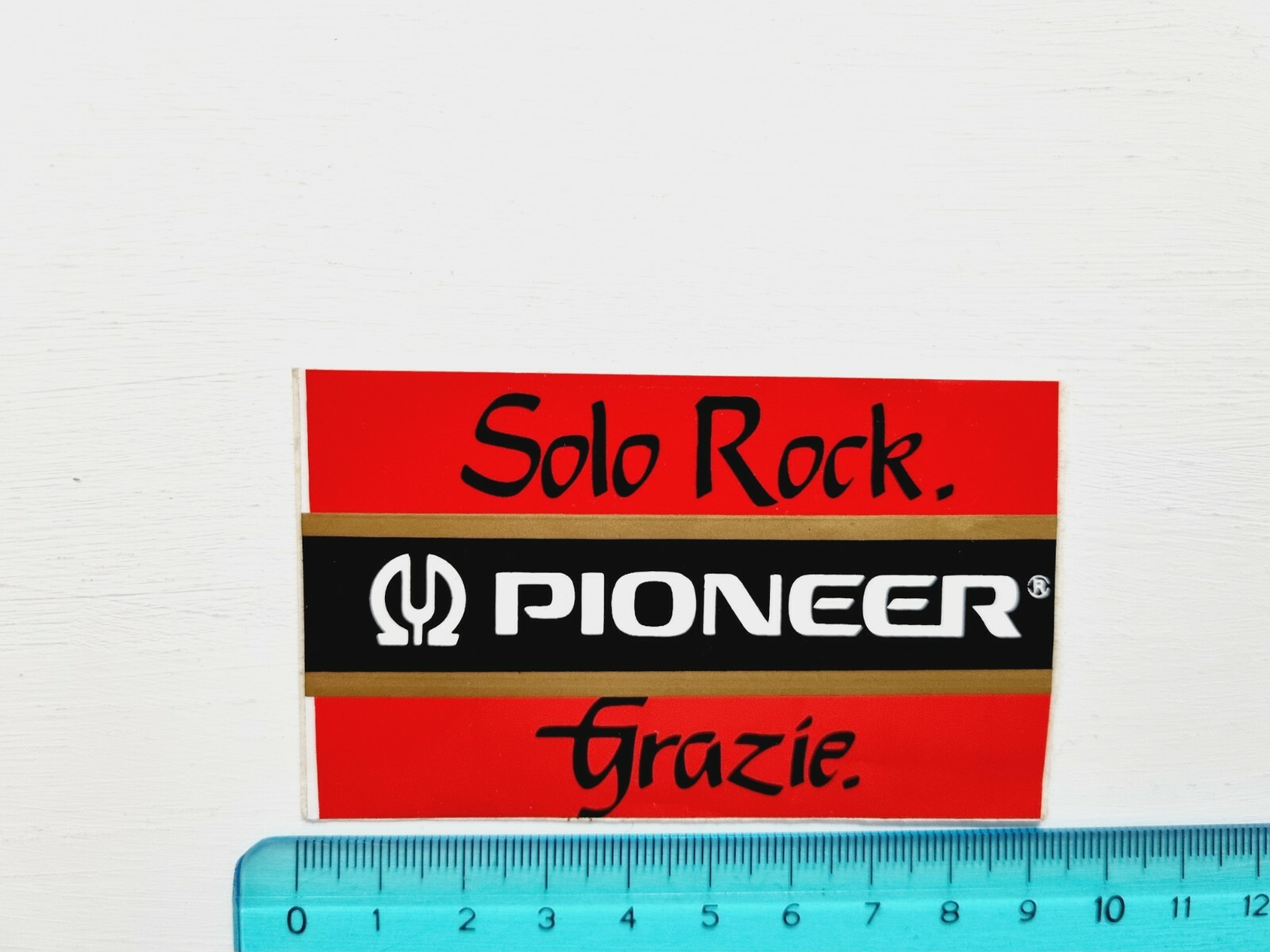 Autocollant Pioneer Solo Pop Merci Timbre Vintage 80s
