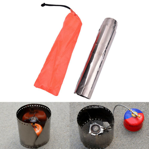 Top Sell Titanium Camping Stove Wind Shield Screen Windproof PlaSK  Y.TQ - Picture 1 of 9