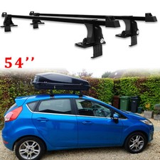 For Ford Fiesta 54" Bare Roof Rack Cross Bars Luggage Kayak Cargo Carrier+Lock