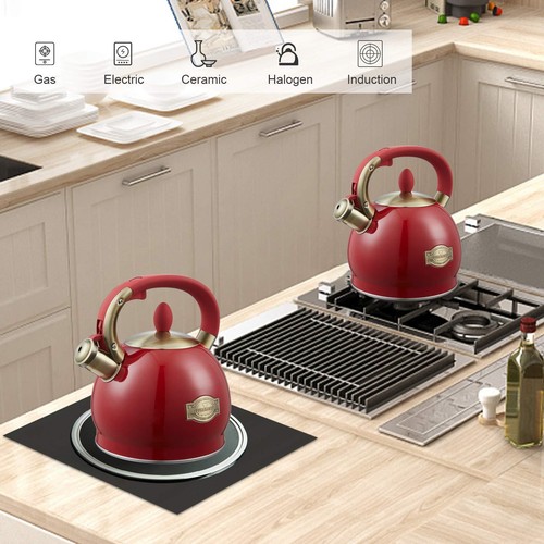 Tea Kettle 2.8 Quart Tea Kettles Stovetop Whistling Teapot Stainless Steel Tea P image