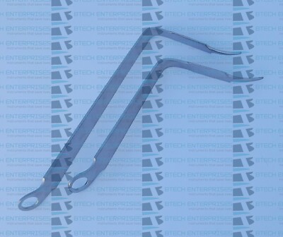 NARROW Long Tipped Bent Hohmann Knee Retractors Hip Arthroplasty Orthopedic 