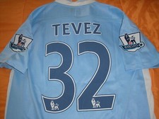MAGLIA MANCHESTER CITY 2011 2012 - TEVEZ 32 - MATCH WORN PREMIER LEAGUE JUVENTUS