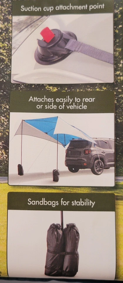 Ozark Trail Universal SUV Toldo Toldo Accesorio Camping Puerta Trasera Parasol Foto 3 de 4
