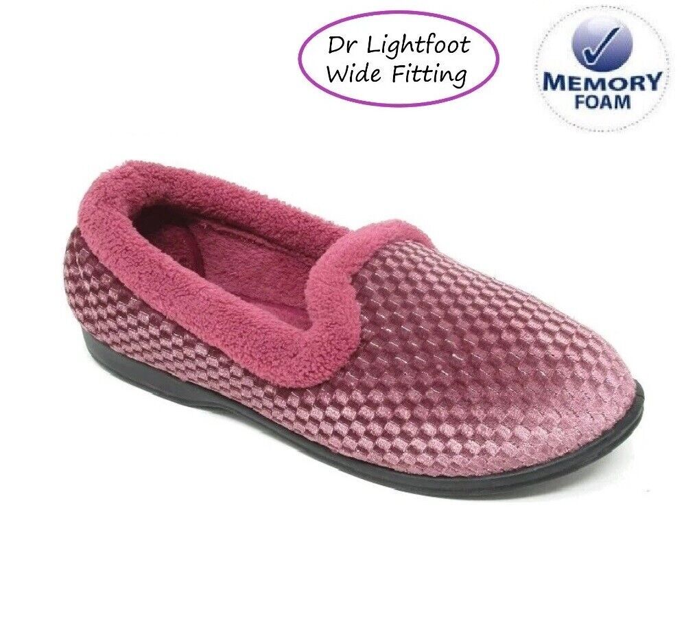 SAOLA Pantofole mocassino donna Dr Lightfoot larghe fit memory foam suola rigida taglia