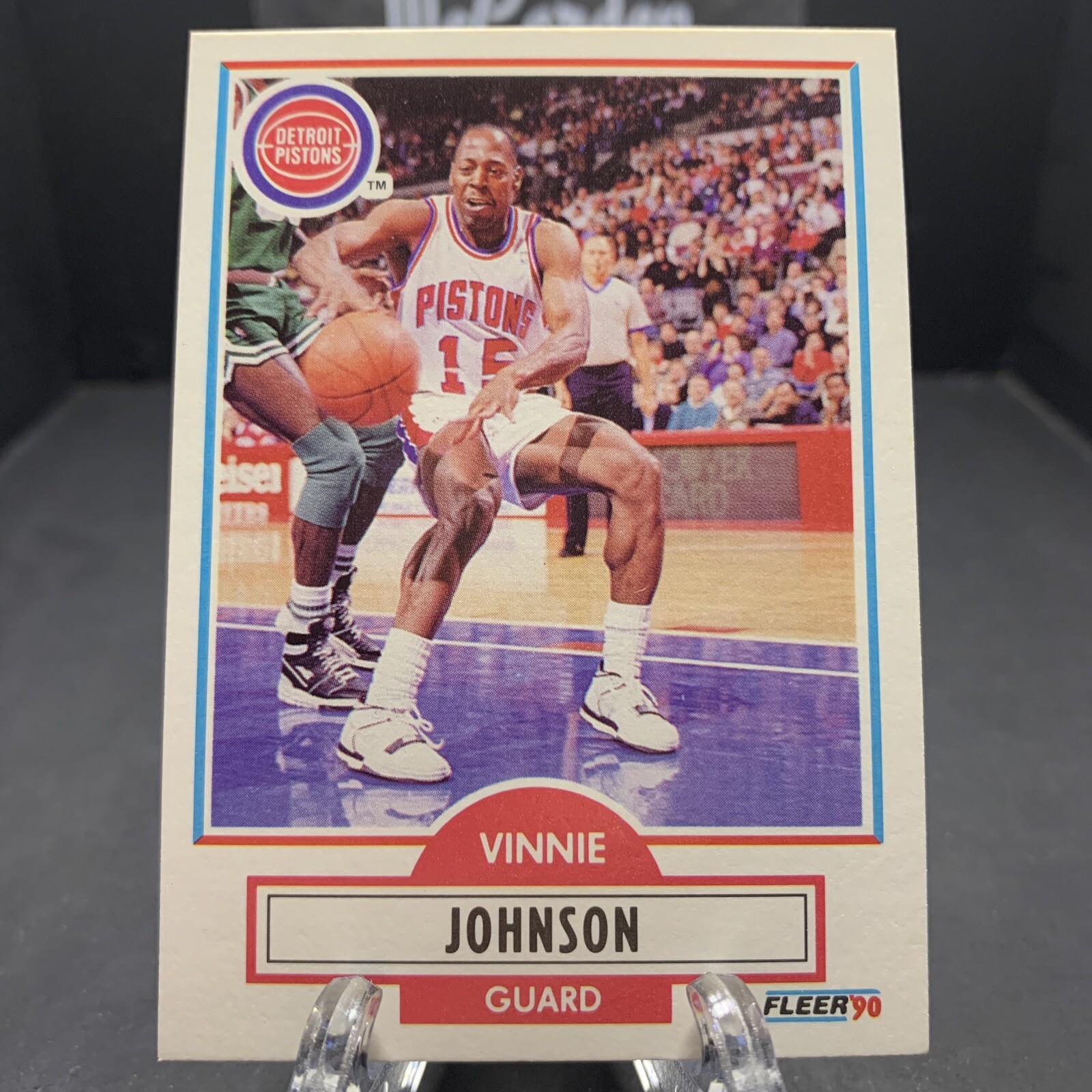 1990-91 Fleer Vinnie Johnson #57 Detroit Pistons