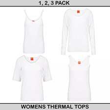 1,2,3 Pack Womens Thermal Underwear Vests Short & Long Sleeve Winter Warm Shirt