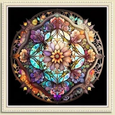 5D Diamond Painting Kit 20X20cm Floral Mandala Series 4