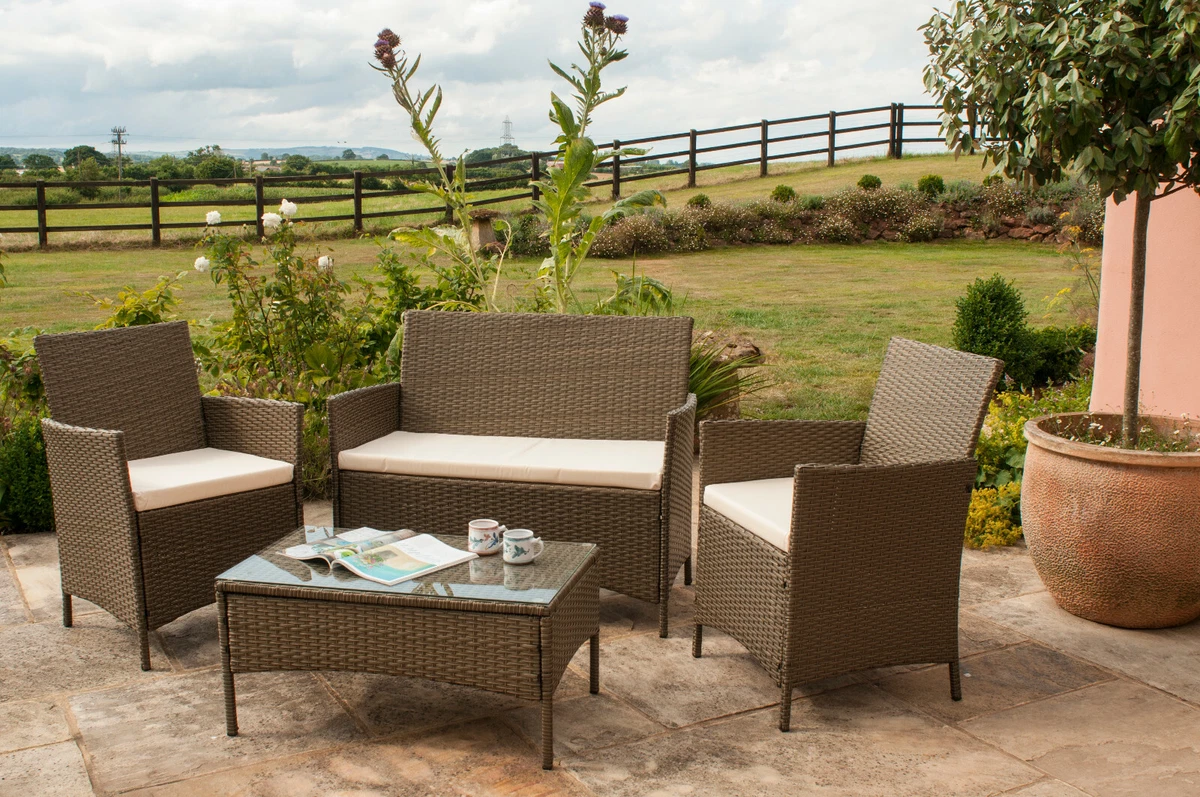 Rattan garden on sale furniture ebay