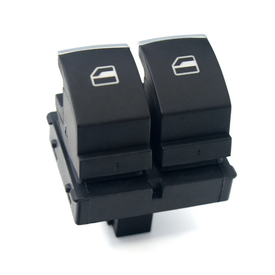 COPPIA PULSANTIERA ALZACRISTALLO CROMATA 3 PORTE VW Eos Golf 5 6 Mk5 MK6 PASSAT - Immagine 2 di 4