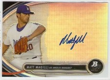 MATT MAGILL CERTIFIED AUTOGRAPH ROOKIE 2013 BOWMAN PLATINUM LOS ANGELES DODGERS