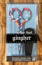 Gingher Designer Series Julia 4" Embroidery Scissors Retired New SHIPS OUT FAST
