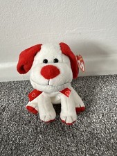 Original Ty Beanie Baby Beanies Babies - Heartbeat - White Red Dog Puppy