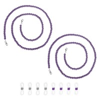 2 StüCk Glasperlen-Brillenkette FüR Frauen, 28 Zoll Lila