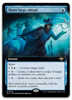 Three Steps Ahead (Extended Art) #323 (NM) Thunder Junction OTJ Magic MTG