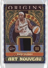 2023 Panini Origins WNBA Art Nouveau Memorabilia Blue 9/25 Shey Peddy 0m83