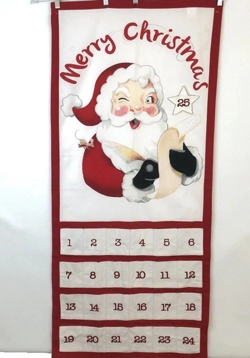 POTTERY BARN KIDS  Advent Calendar Santa CHRISTMAS Countdown NEW WITH TAGS  - Image 2 of 4