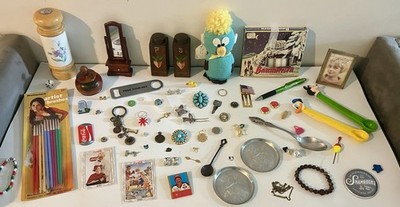 Grandpas Vintage Junk Drawer Lot Collectibles Trinkets Knick Knacks