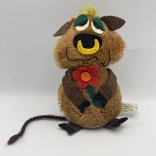 Wallace Berrie & Co Plush 6 Inch Love Happy Flower Felt 1973 Weighted USA VTG