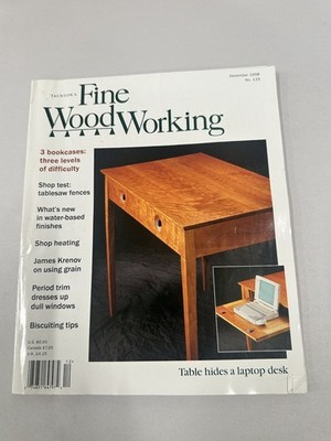 Fine Woodworking December 1998 #133 Krenov on Grain, Table Hides a Laptop Desk