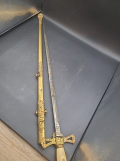 Vintage MC Lilley & Co Sword Columbus Ohio Named Etched 28" Blade. MG