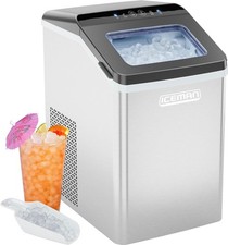 Iceman Pebble Nugget Countertop Ice Maker - Stainless Steel Used