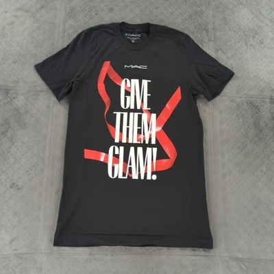 MAC Cosmetics T Shirt Give Them Glam Black Women Small Short Sleeve