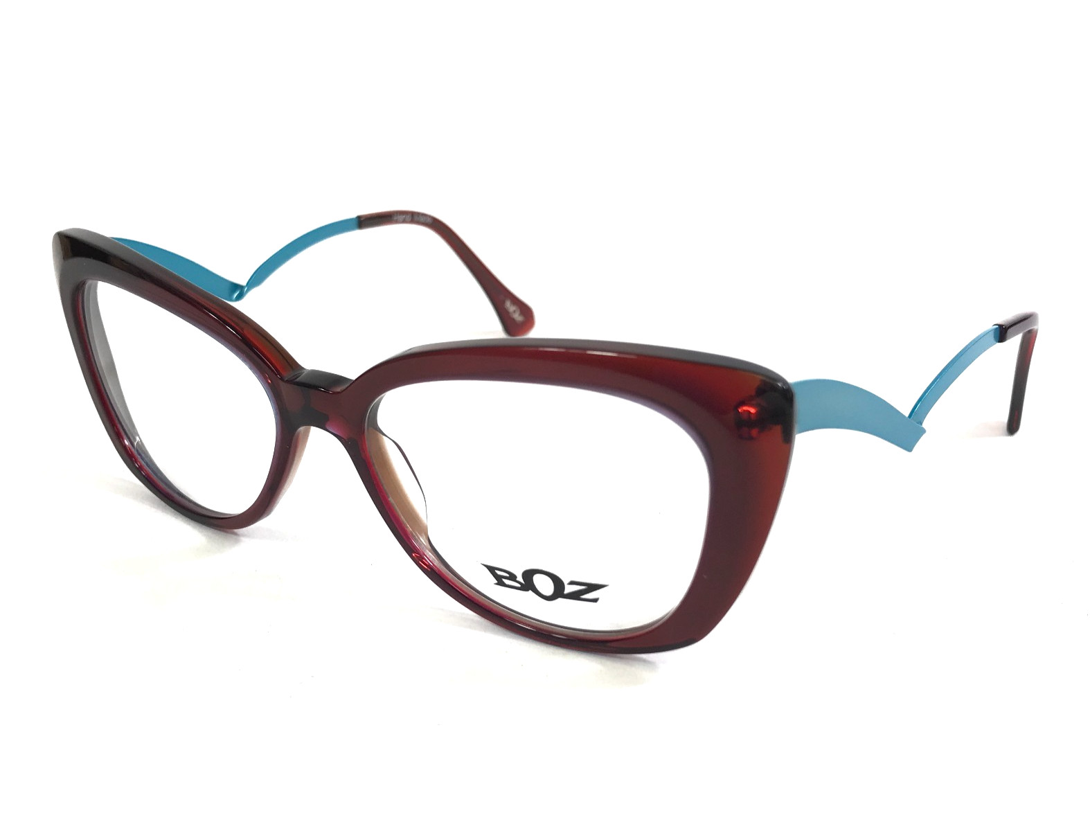 BOZ Eyeglasses Frames EVE 3520 Burgundy Blue Turquoise Clear Red 55-155-140 59390₽