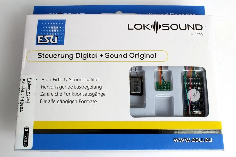 ESU 58410 LokSound 5 DCC/MM/SX/M4 "Leerdecoder", 8-pin NEM652 - 1,5A - Sound 3W - Bild 3 von 3
