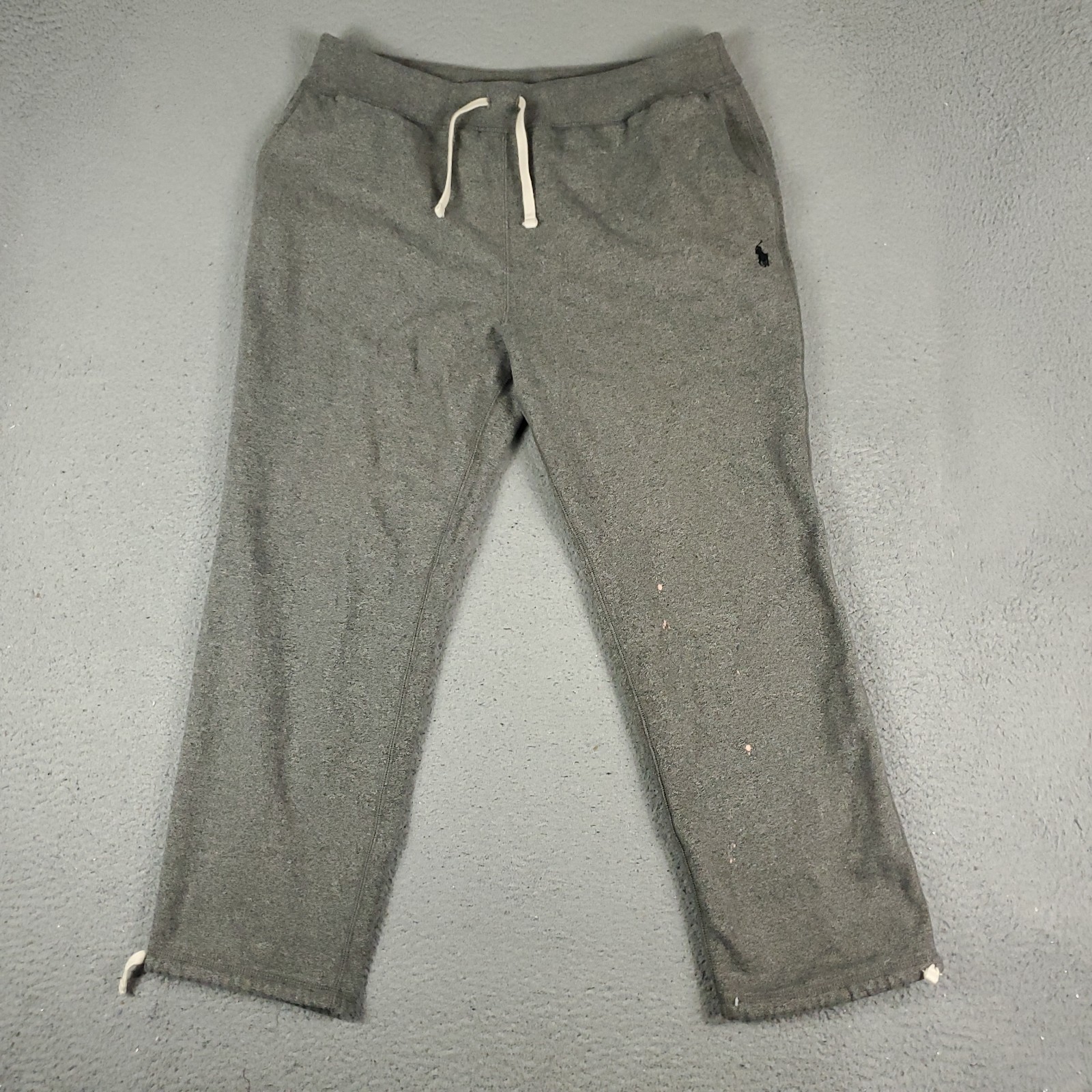 Pantaloni Ralph Lauren uomo taglia 2XL grigio pony felpati jogger *