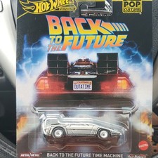 Hot Wheels Pop Culture Back to the Future Time Machine DeLorean Silver 1:64