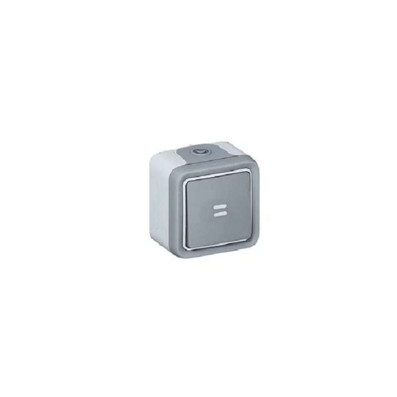 Va-et-vient Lumineux Plexo complet saillie gris 10 AX Legrand 069713