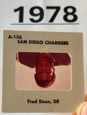 FRED DEAN 1978 NFL FOOTBALL TV MEDIA SLIDE SAN DIEGO CHARGERS ROOKIE