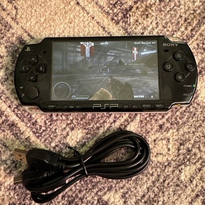 Sony PSP 2001 US Handheld Black Console NEW BATTERY!